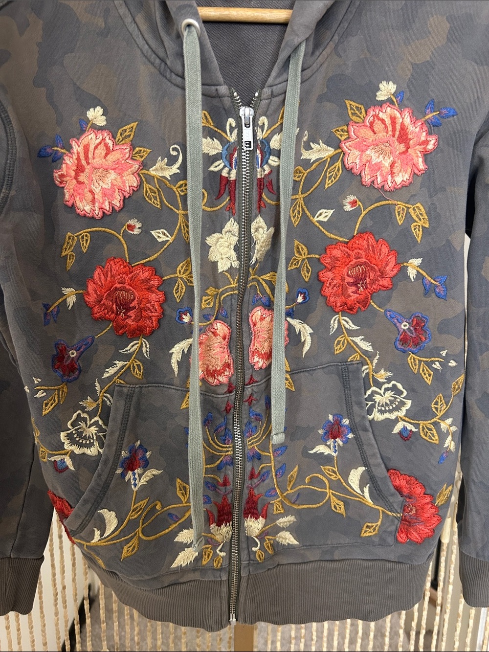 Driftwood Embroidered Floral Jacket With Hood Size S - Picture 3 of 6